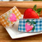 Blue gingham Strawberry Bead Loom Woven bracelet