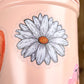 Floral white Daisy Watercolor Waterproof Vinyl decal sticker, bumper sticker, sticker for water bottle white mini Daisy sticker