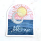 Watercolor Still I Rise sun and moon over the ocean Vinyl waterproof sticker decal