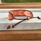 Small Blush,Beige and Copper starburst Bead Loom Woven Bracelet