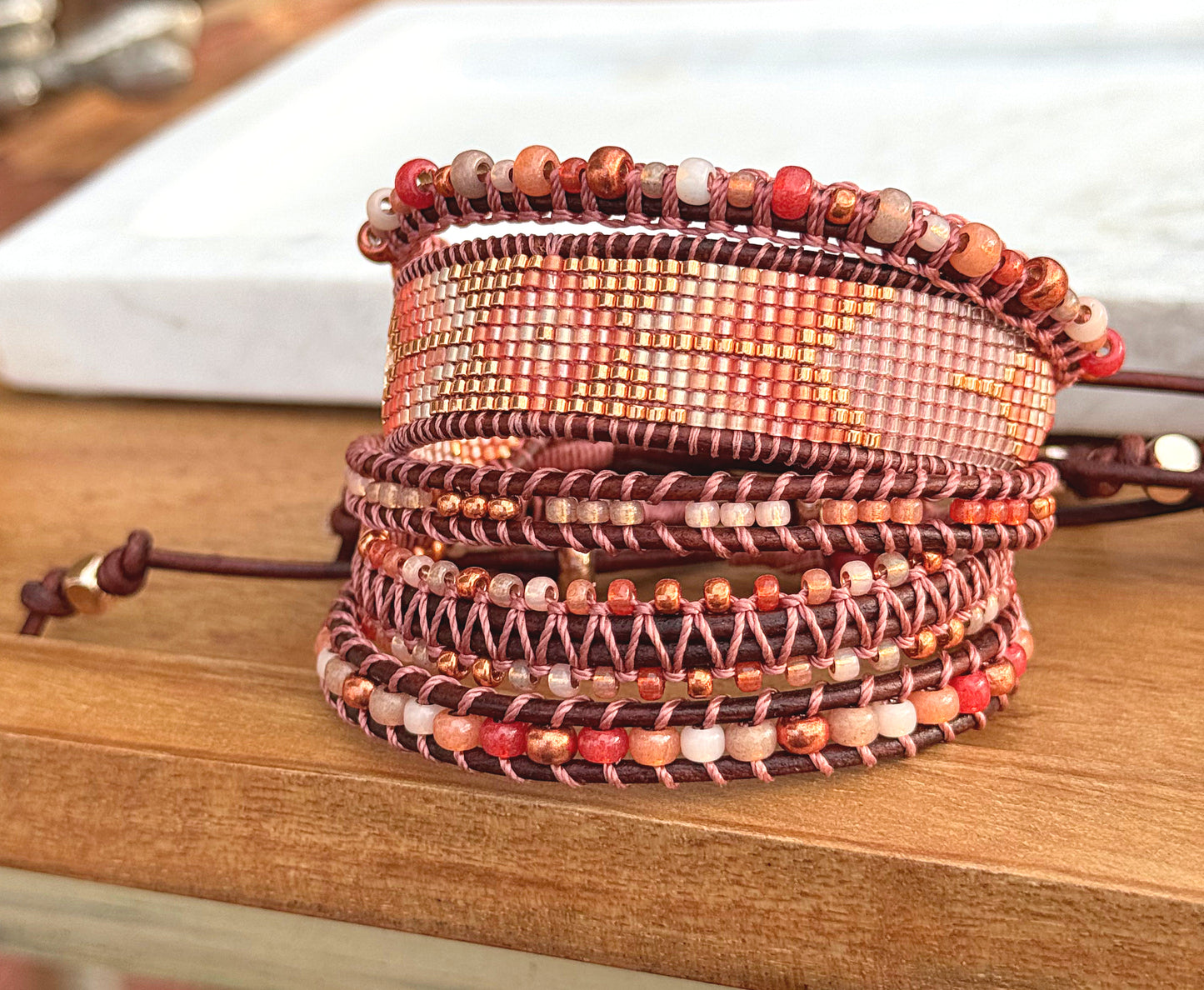 Golden Hour Stack Bracelet set