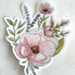 Magnolia and lavender floral Vinyl waterproof sticker