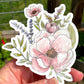 Magnolia and lavender floral Vinyl waterproof sticker