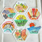 Wanderlust Hexagon Sticker