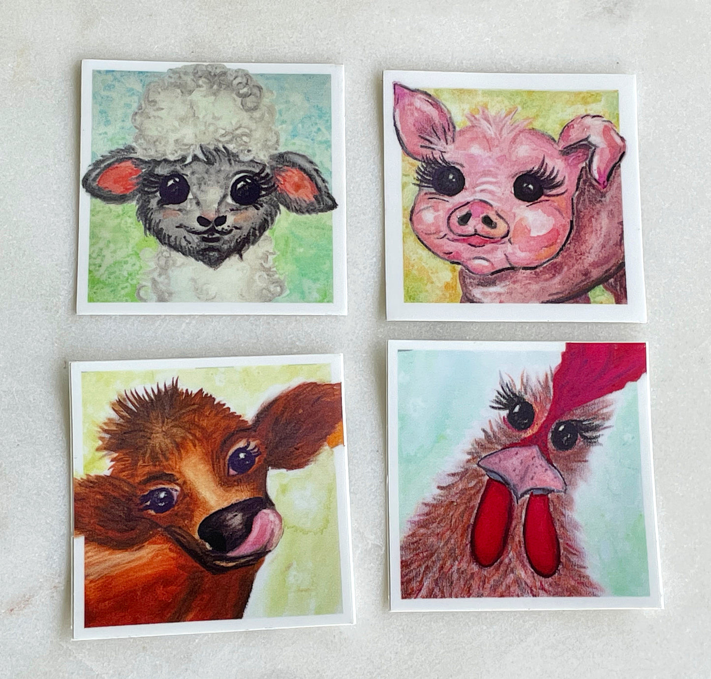 Farm animal sticker bundle