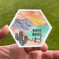 Wanderlust Hexagon Sticker