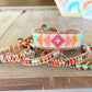 Rainbow geometric Triangle Beaded Macrame Bracelet and Diamond Loom Set