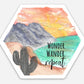 Wanderlust Hexagon Sticker