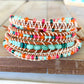 Rainbow geometric Triangle Beaded Macrame Bracelet and Diamond Loom Set