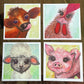 Farm animal sticker bundle