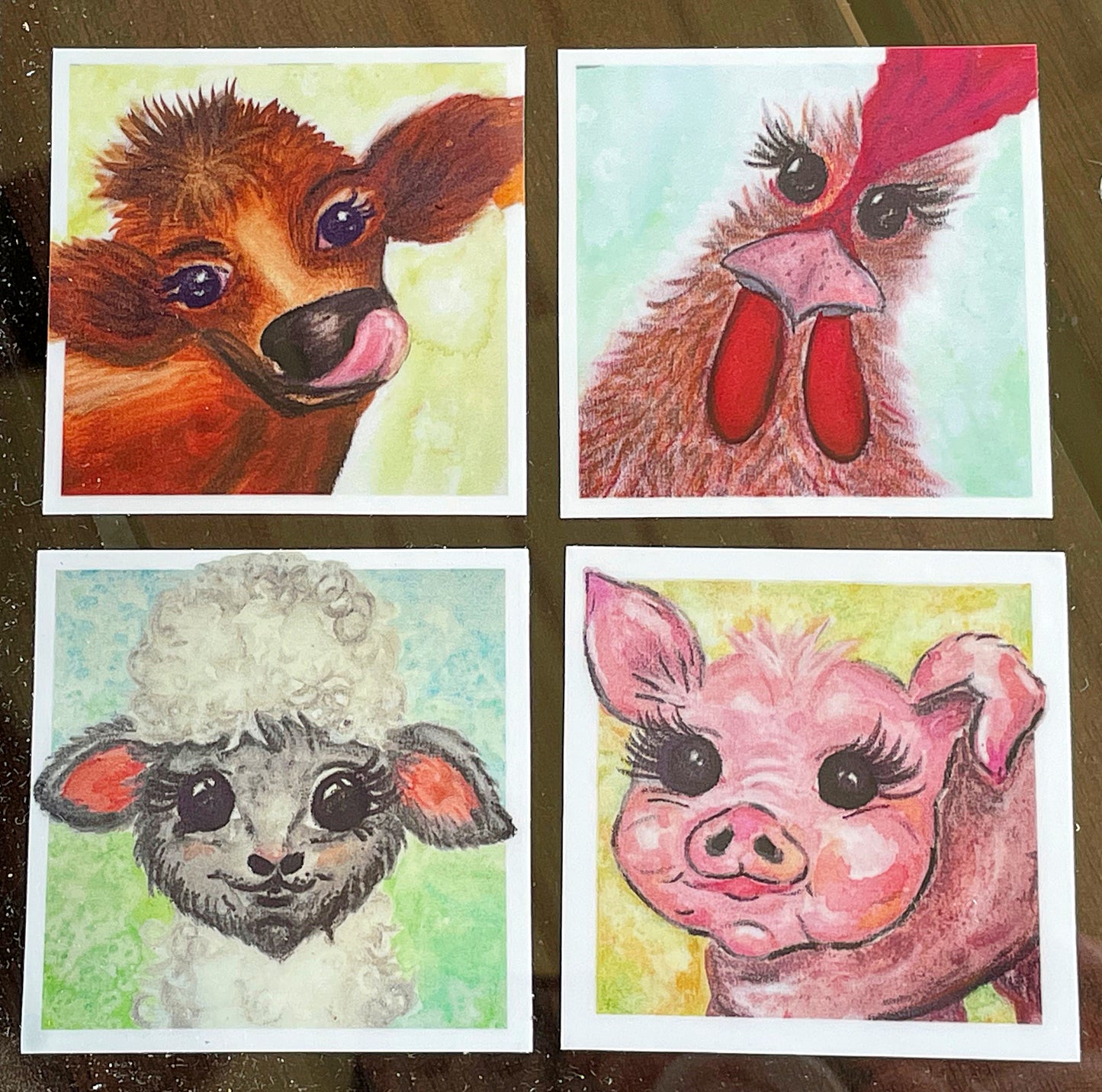 Farm animal sticker bundle