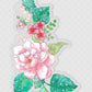 Pink Peony and Monstera Leaf Vinyl waterproof sticker