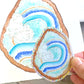 Glitter Geode Wave watercolor glitter vinyl waterproof sticker