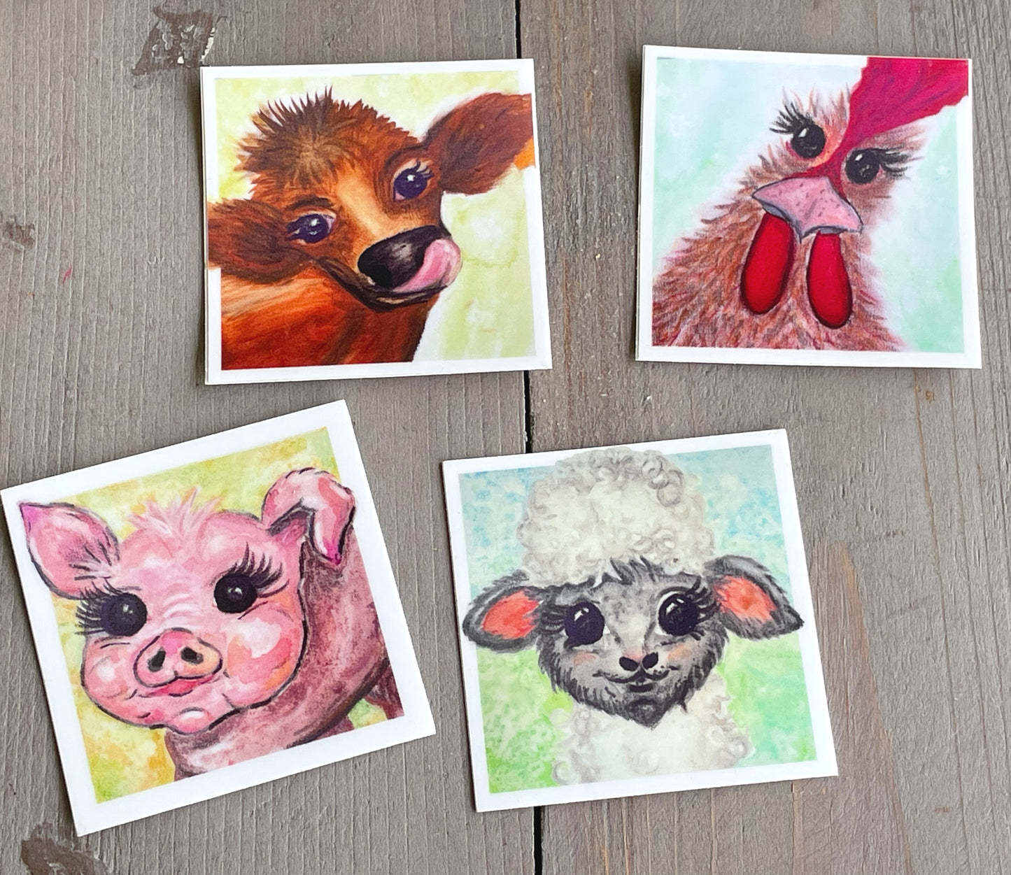 Farm animal sticker bundle