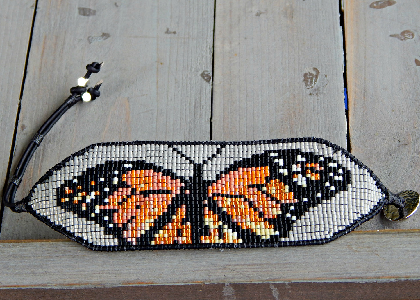 Bead Loom Woven Monarch Butterfly Loom
