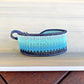 Ocean Navy to Seafoam Ombre Bead Loom Woven Bracelet