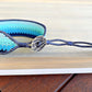 Ocean Navy to Seafoam Ombre Bead Loom Woven Bracelet