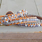 Copper Navy Blush Gray Agate and Beaded Macrame 3x wrap bracelet