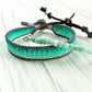 Amazonite and Aqua Ombre Loom Beaded Bracelet Set, chakra bracelet