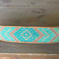 Seafoam and Silver Loom Woven Tribal Chevron beaded friendship bracelet,