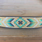 Navy,Teal, and Gold Bohemian Loom Woven Southwestern Tribal Beaded Bracelet