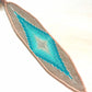 Sand and Sea Diamond Burst Bead Loom Woven LeatherBracelet
