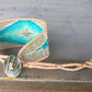 Sand and Sea Diamond Burst Bead Loom Woven LeatherBracelet