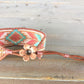 Turqouoise and Coral Loom Woven Southwestern Tribal Beaded Bracelet