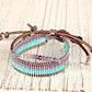 Flurite and Mint to Purple Ombre Loom Beaded Bracelet Set, birthday gift for her, boho jewelry set, chakra bracelet