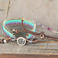 Flurite and Mint to Purple Ombre Loom Beaded Bracelet Set, birthday gift for her, boho jewelry set, chakra bracelet