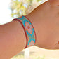 Turquoise, Blush, and Rose Gold Southwestern Style Bead Loom Woven Bracelet