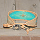 Small Sand and Sea Diamond Burst Bead Loom Woven Bracelet