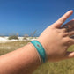 Small Sand and Sea Diamond Burst Bead Loom Woven Bracelet