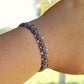 Copper Navy Gray Side beaded Macrame Woven Leather Stack bracelet