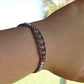 Copper Navy Gray Agate Center Stack bracelet