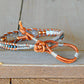 Copper Navy Gray Agate Center Stack bracelet