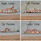 Copper Navy and Blush Loom and Macrame Bracelet stack set