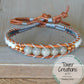 Copper Navy Gray Agate Center Stack bracelet
