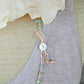 Seafoam Seaglass, Shell and Pearl Wrap Bracelet, Anklet, Necklace