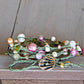 Olive, Blush, and Peach Pearl Wrap Bracelet, Anklet