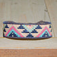 Navy Pink and BlushSouthwest Geometric Bead Loom Woven Bracelet