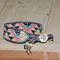 Navy Pink and BlushSouthwest Geometric Bead Loom Woven Bracelet