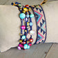 Navy Pink and BlushSouthwest Geometric Bead Loom Woven Bracelet