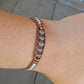 Copper Navy Gray Agate Center Stack bracelet