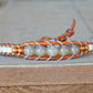 Copper Navy Gray Agate Center Stack bracelet