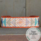 Geometric Triangle Bead Loom Woven Bracelet in Gray, Navy, Blush and Rose Gold