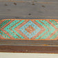Seafoam and Gold Extra wide Geometric bead loom woven cuff