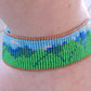 Mountain Bead Loom Friendship cuff bracelet, Beaded Bracelet