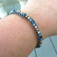 Top Beaded Macrame Leather Single Stack Bracelet