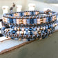 Top Beaded Macrame Leather Single Stack Bracelet